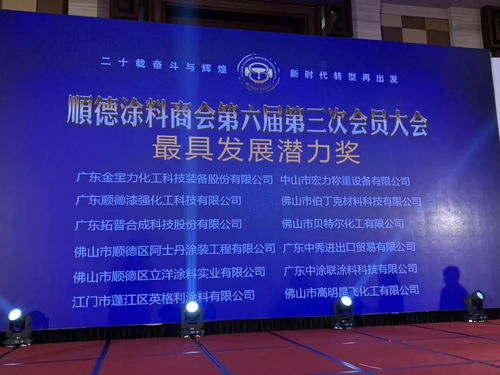 順德涂料商會20周年慶典 廣東中秀榮膺最具發展潛力獎，引領國內貿易代理新篇章